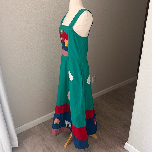 ONE OF A KIND! Patchwork Quilted Bottom Jumper Dress - Picture 4 of 13